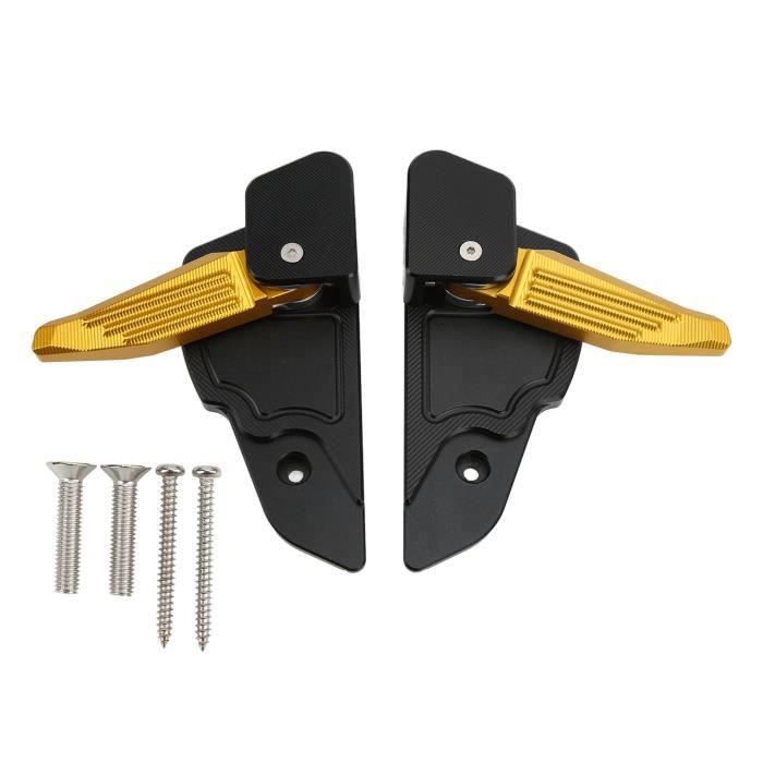 Repose-pieds Arrière Moto Orange En Alliage – Paire 6 Mm Antidérapante, Universelle Yamaha Honda Suzuki Kawasaki – Look Sport & Confort Passager