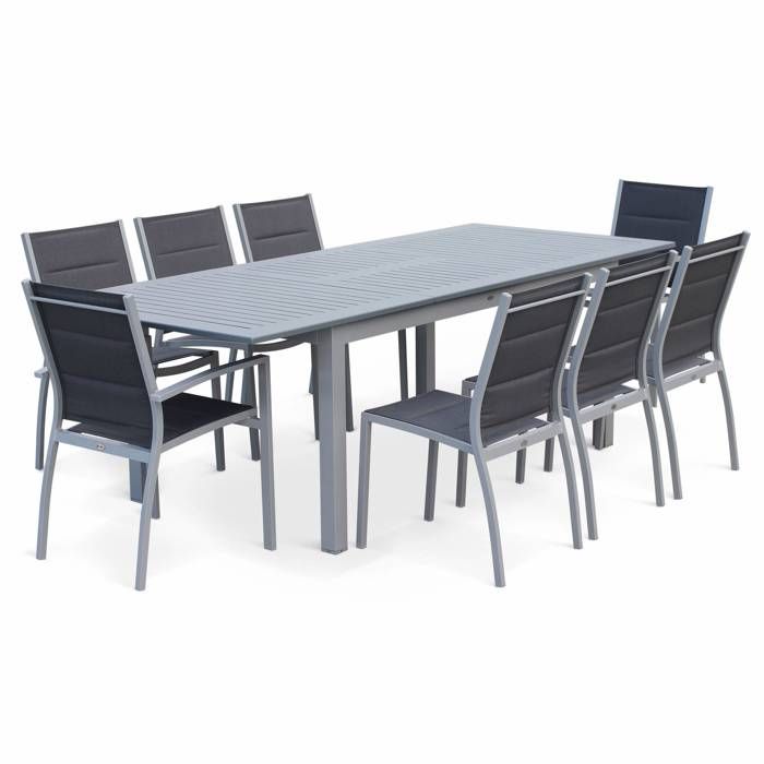 Ensemble table et chaise de jardin 8 personnes