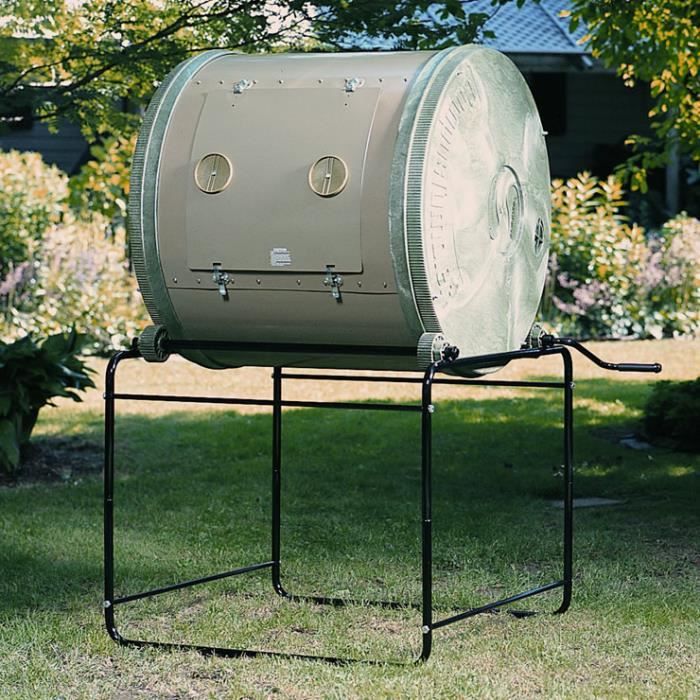 Composteur de jardin rotatif 635 litres - Composteur Mantis grande capacité  > 600 litres - Cdiscount Jardin