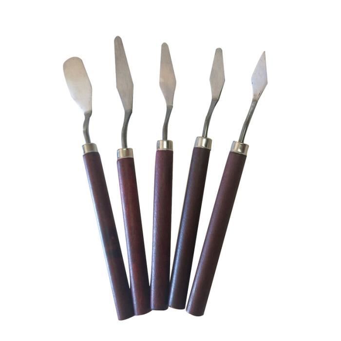 Set De 4 Couteaux à Palette Pointus - Acier Inoxydable - Pour Peinture Artistique - Marque Uxcell