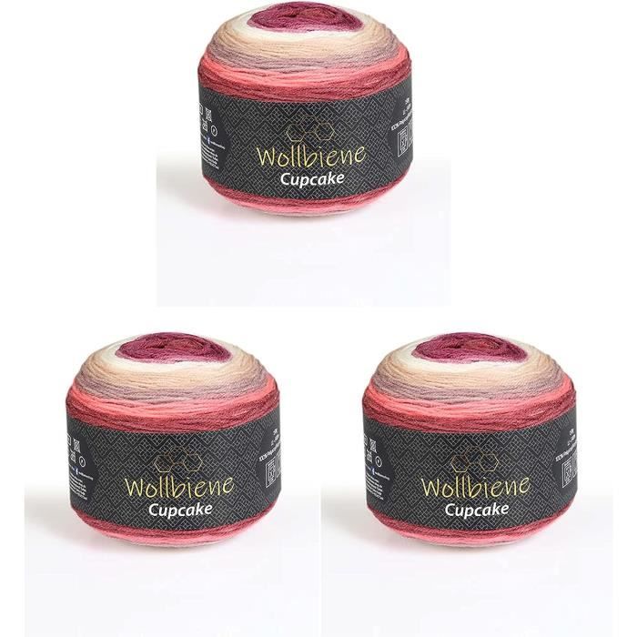 Cupcake-Lot De 3 Pelotes De Laine À Tricoter De 150 G-450 G-Pour Bébé