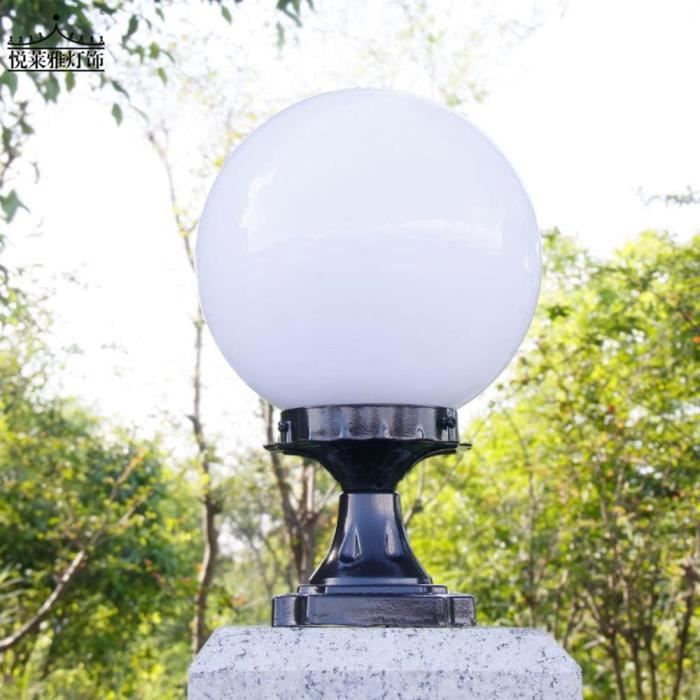 Globe Acrylique Blanc Pour Lampe D'extérieur – Diamètre 25 Cm, étanche, Résistant Aux Intempéries