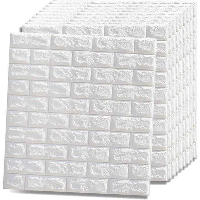 Panneaux muraux 3D avec design de brique gris 10 pcs EPS - Revêtement