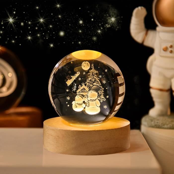 Boule De Cristal Claire K9 50 Mm Avec Support En Bois - Sphère Transparente Pour Photographie Créative, Décoration Maison, Cadeau - Très Lisse Et Brillante - 11