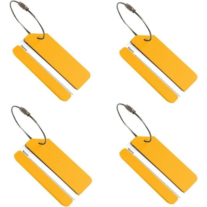 Étiquettes De Bagage PORRASSO Avec Boucle Réglable - Anti-Perte Valise - Carte Info Personnelle - Cadeau Voyage