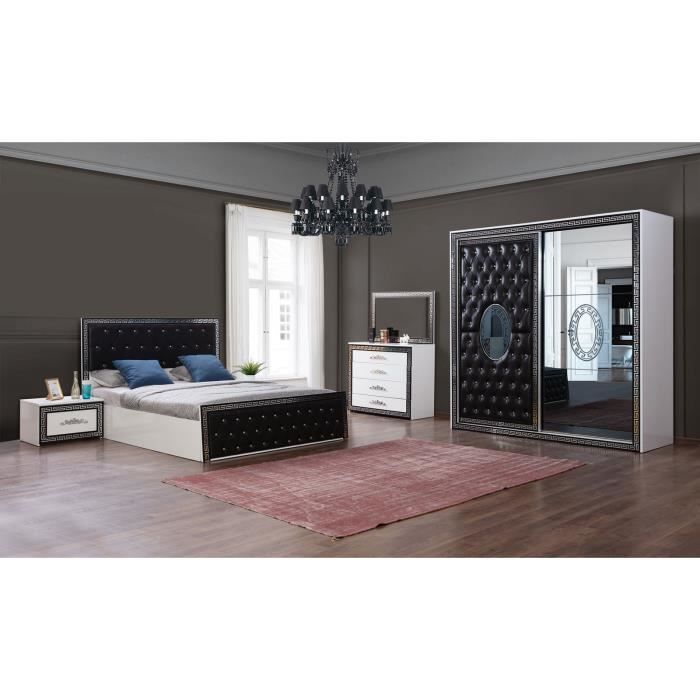 Chambre Versace Noir Complete Lit 160cm Achat Vente Chambre Complete Chambre Versace Noir Comple Soldes Sur Cdiscount Des Le 20 Janvier Cdiscount