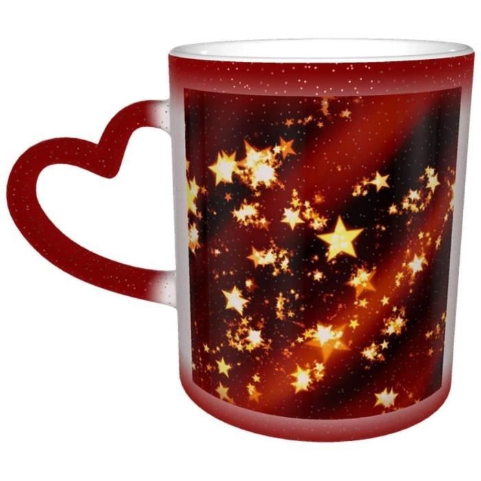 Étoile de Noël Décoration de Noël Carte de Noël Tasse à changement de