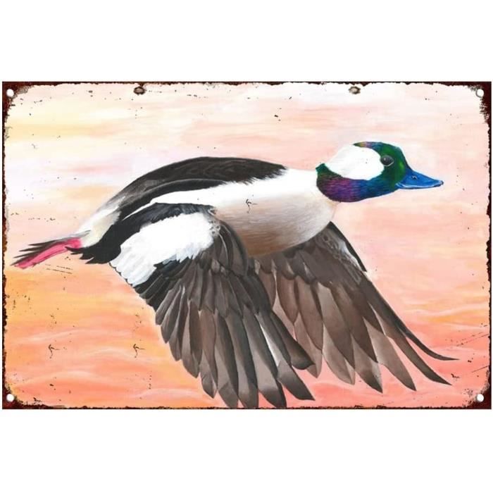 CREATCABIN Canard Métal Art Mural Jardin 10x10 Pouces - Décoration Intérieur Extérieur Animal