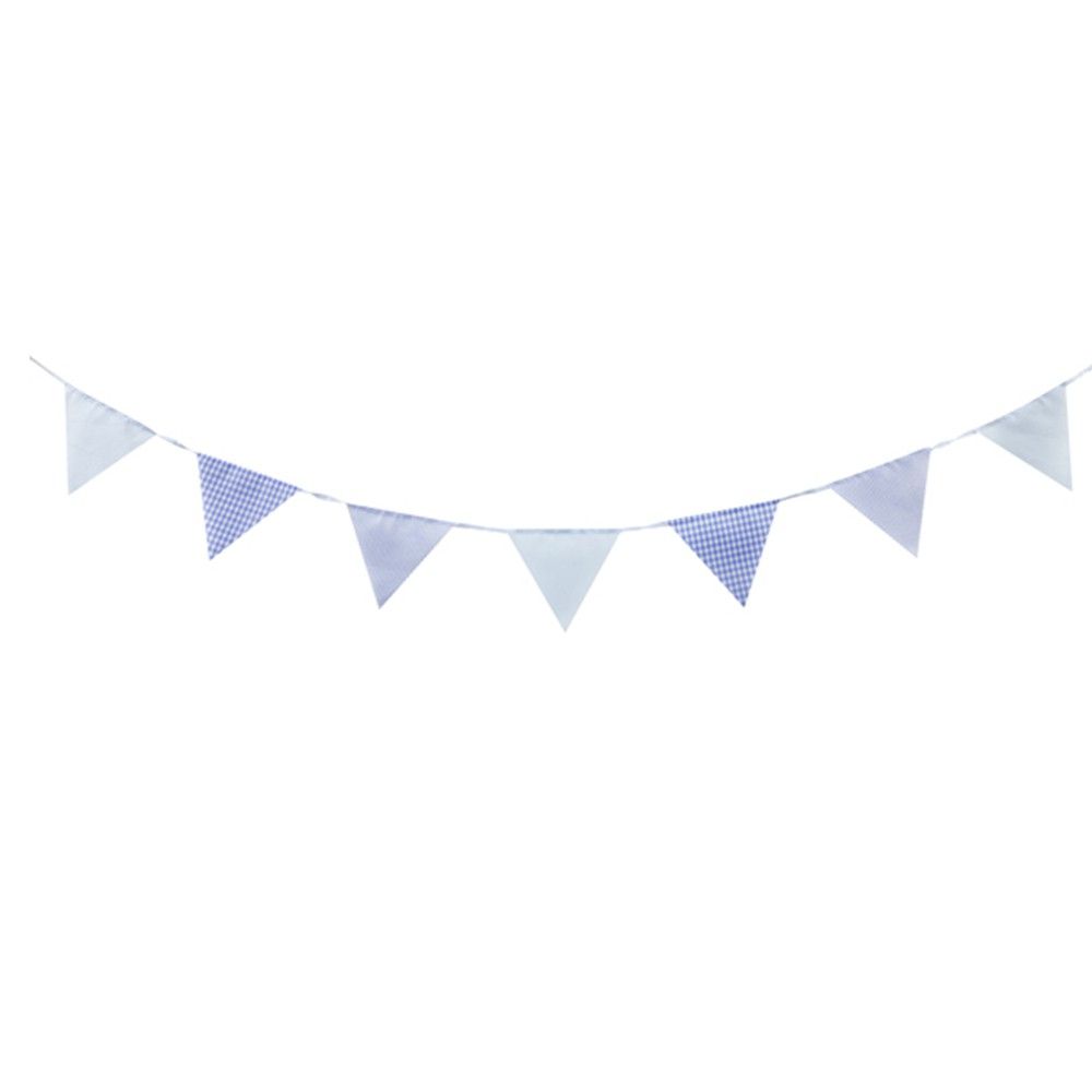 Guirlande Tissu 10 Fanions Enfant 2 6m Bleu Ciel Bleu Turquoise Ciel Marine Cdiscount Maison