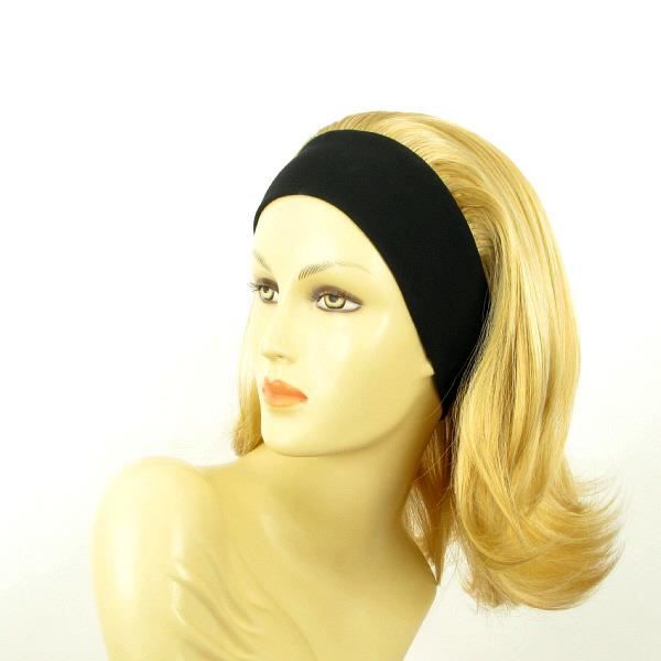 Perruque Blonde Dorée Méchée NIKITA 60 Cm - Synthétique, Raie Libre, Bonnet Large - Mode