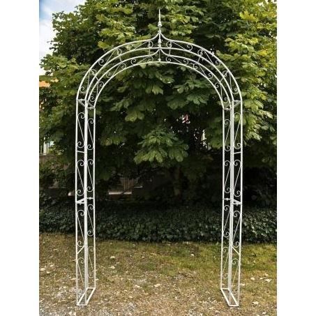 Arche De Jardin Pointu En Metal Blanc 264 X 147 X Achat Vente
