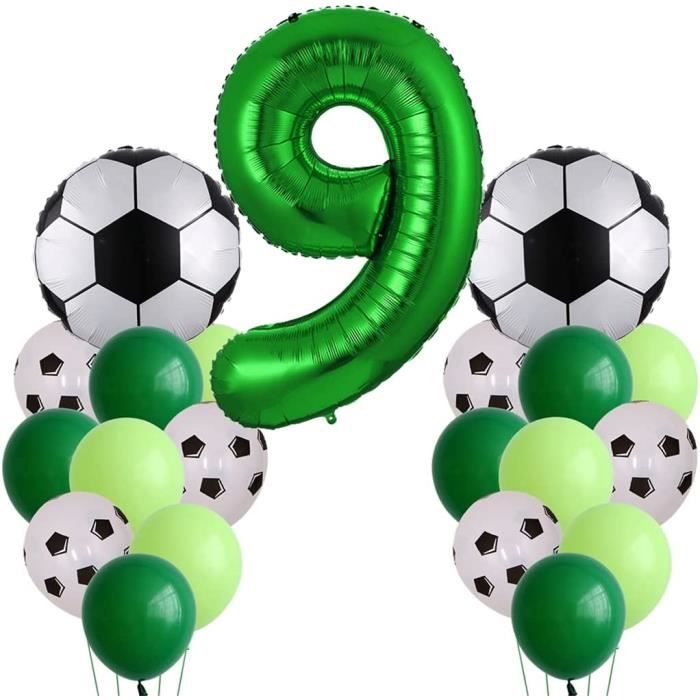Décoration d'anniversaire de 9 ans - Pour anniversaire d'enfant - Grand  ballon de football - Décoration d'anniversaire - [409] - Cdiscount Maison