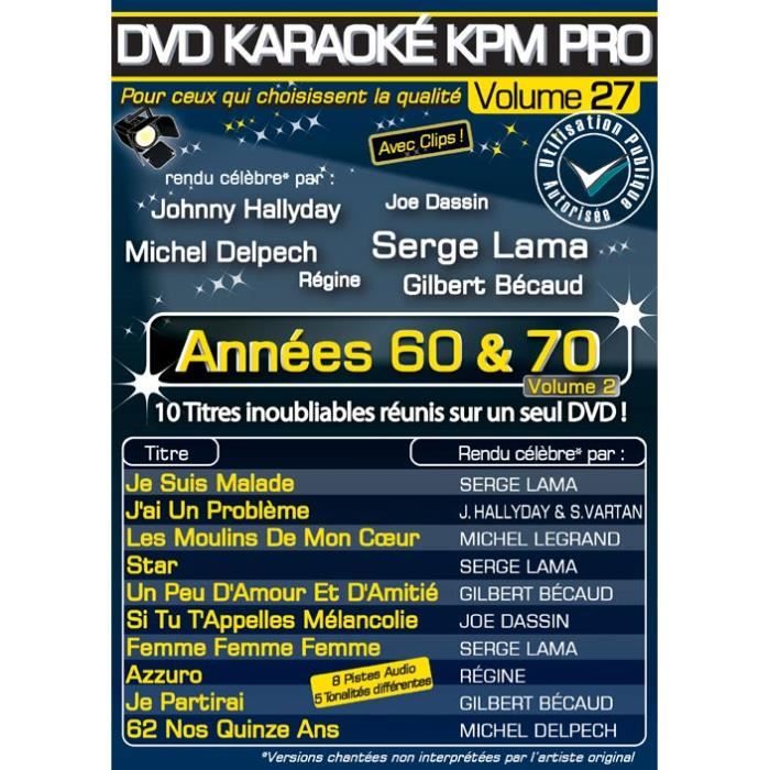 DVD Karaoké KPM Pro Vol.27 Années 60 & 70 - 2 - Cdiscount DVD