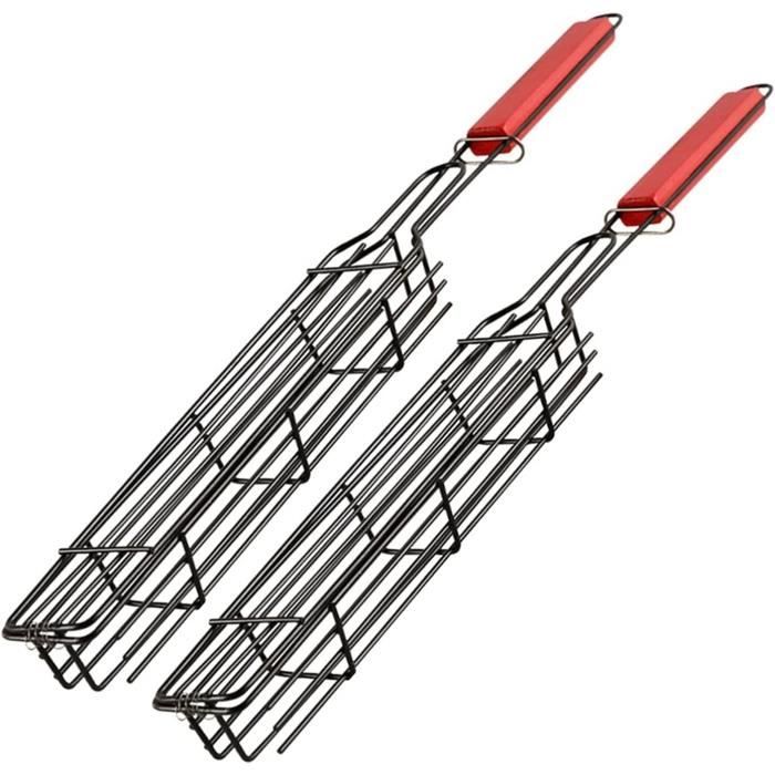 MASTER COOK Kabob Grillset, 30,5 cm, platte grillset, herbruikbare staven, zilverkleurig, spiesen om te grillen