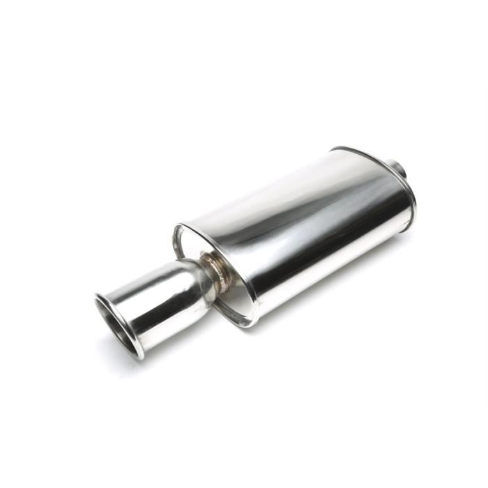 95mm rond Pot Silencieux arriere auto universel sport inox Tuning Art 125