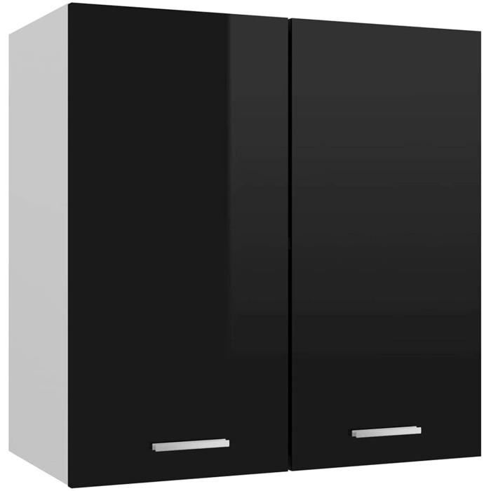 Armoire De Cuisine Suspendue Tidyard - 2 Portes + 1 Étagère - Aspect Chêne Marron - 60x31x60 Cm