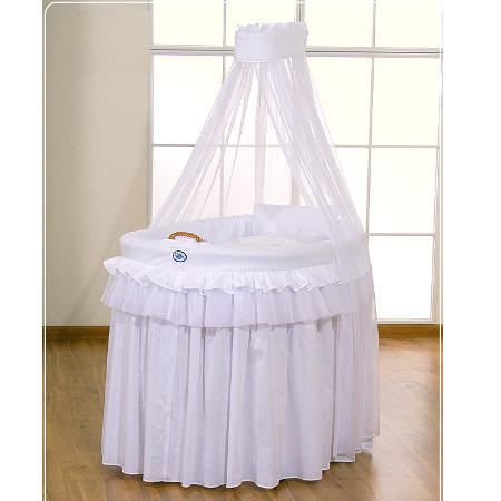 Berceau Bebe En Osier Complet Avec Textile Blanc Cdiscount Puericulture Eveil Bebe