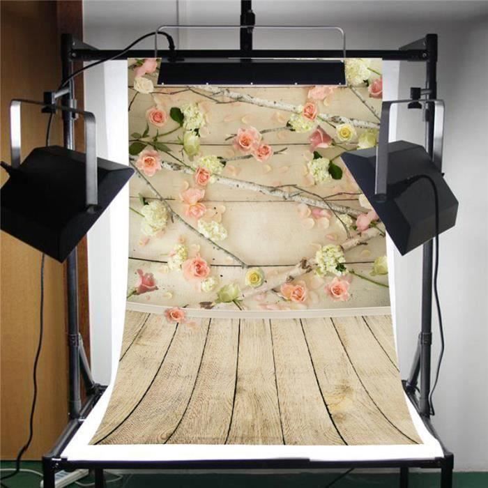 Toile Photo Backdrop Toile de Fond Backdrop Tissu 90x150cm Planche Roses Photographie Studio ...