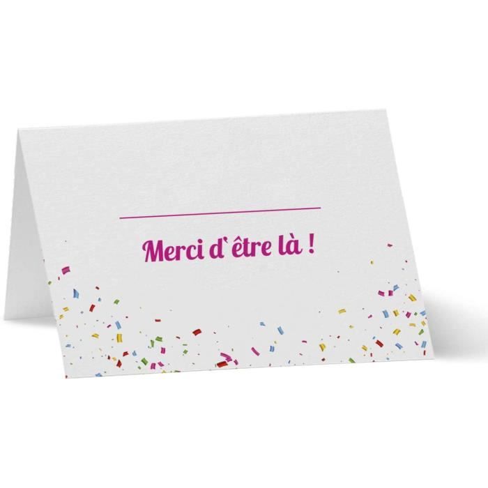 Marque Place Pour Mariage Bapteme Anniversaire Noel Porte Nom De Table En Papier 50 Cartes Porte Prenom Modele Konfetti Cdiscount Beaux Arts Et Loisirs Creatifs