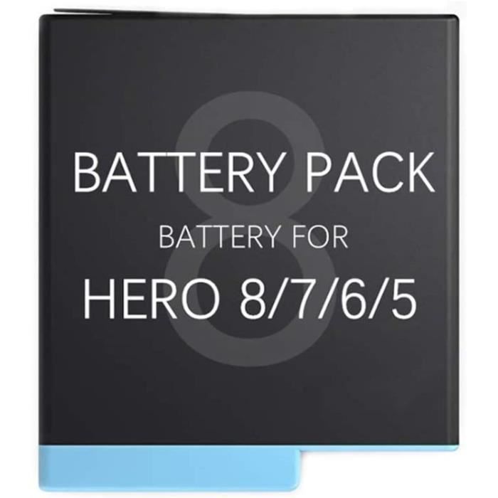 Hero 8/7/6/5 Black AHDBT-801 3.85V 1220mAh Batterie de Caméscope Remplacement pour GoPro HD Hero8 