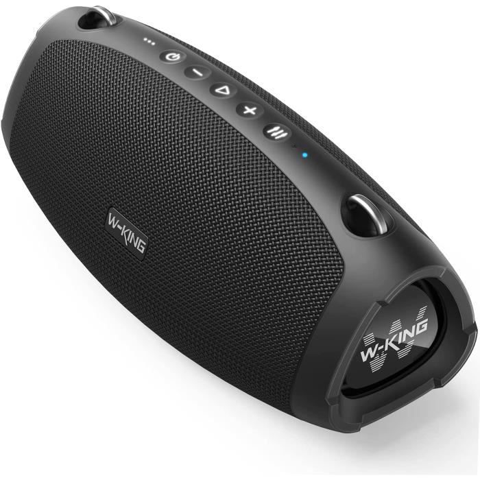 boîte à musique Bluetooth 5.0 W-KING 70 W microphone pour l'extérieur étanchéité IPX6 camping X10 son puissant et cristallin batterie 15600 mAh Enceinte Bluetooth avec super basse 