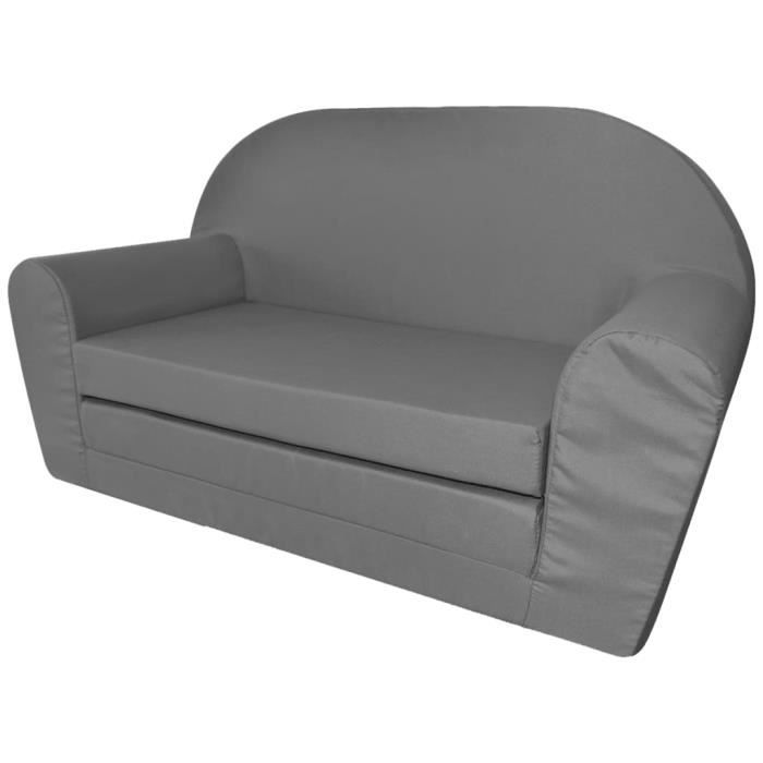 64763®GUIDE® Chaise longue pliable pour enfants Gris Avec Scandinave décor Mobilier pour bébés Chaises pour enfants