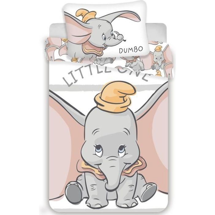 Dumbo Parure De Lit Bebe Housse De Couette Coton Little One Cdiscount Maison