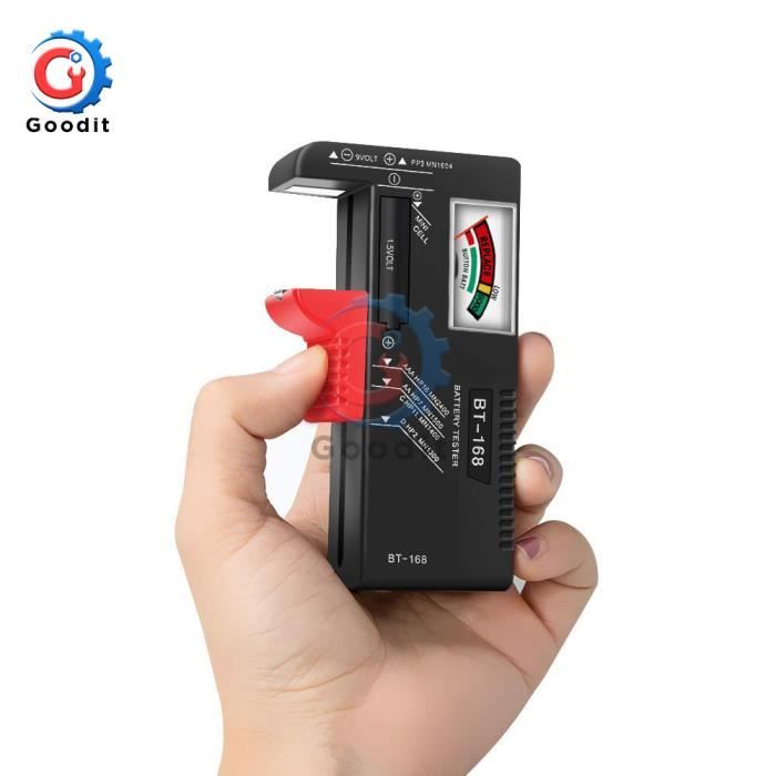 Testeur De Piles Numérique – Vérifie Les Piles AA, AAA, 9V, Bouton… Aiguille Et Code Couleur