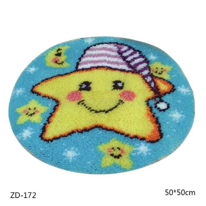 Kit Coussin Au Crochet à Loquet DIY - 43x43 Cm, Modèle Pré-imprimé, Pour Adultes Et Enfants