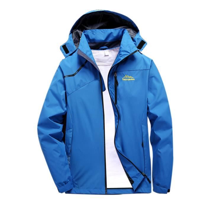 Couleur Homme Bleu taille M Veste de randonnee pour homme et femme coupe vent manteau vetements de sport Cdiscount
