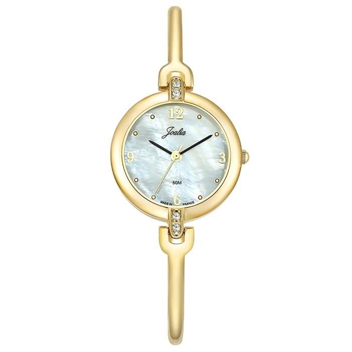 Bracelet acier femme - CERTUS - Montre Certus Joalia femme ronde nacrée -  Couleur de la matière:Jaune , - Achat/vente montre - Cdiscount