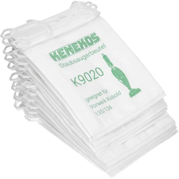 Set 12 Sacchetti Per Aspirapolvere In Microfibra Per Folletto Vorwerk Kobold VK135 E VK136 – Compatibili, Multistrato E Igienici