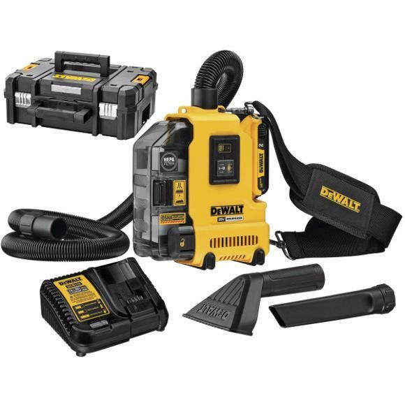 Aspirateur portable DEWALT XR 18V 2Ah Li Ion Brushless avec coffret TSTAK