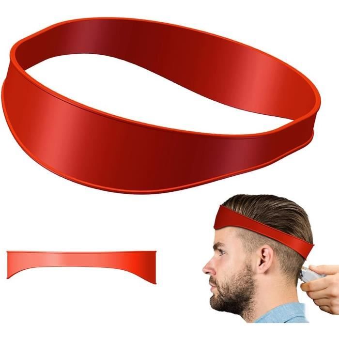 Modèle de rasage pour le cou, tondeuse à cheveux incurvée réglable en silicone (noir