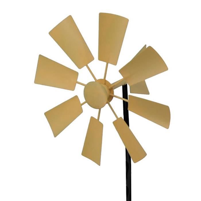 2 Moulins à Vent Décoratifs Pour Jardin - Modèles 7 Et 5 Pales, Hauteur ~52 Cm, Matériau PET, Facile à Assembler - 5