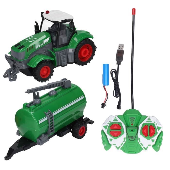 GIANTEX Tracteur Électrique Enfant 12V avec Télécommande 2,4G et Remorque,  avec Musique Lampe MP3 USB, pour Enfant 3-8 Ans, Vert - Cdiscount Jeux -  Jouets