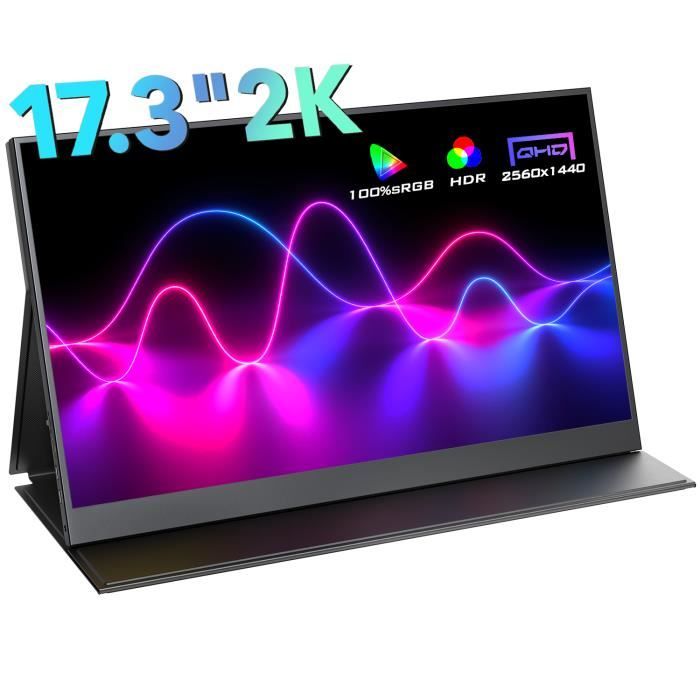 Écran Portable Pour PC 17 Pouces Moniteur 2K USBC Gaming Pour SAMSUNG DEX GATBOSN SRGB 100