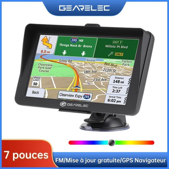 GEARELEC GPS Voiture 7 Pouce Écran Tactile 8G 256M Système Navigation Carte Europe Mises à Jour