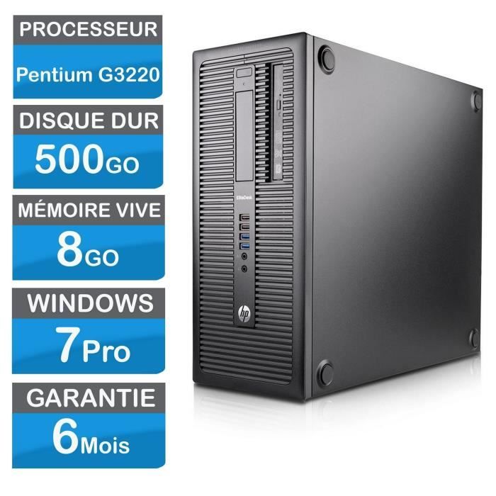  EliteDesk 800 G1 TWR 500Go HDD 8Go ram Win7