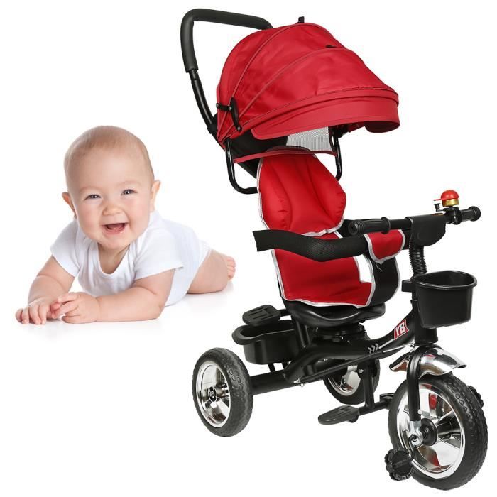 besrey Tricycle 7 en 1 pour Tout-Petits avec poignée de Direction pour 1 à 5 Ans, Tricycle