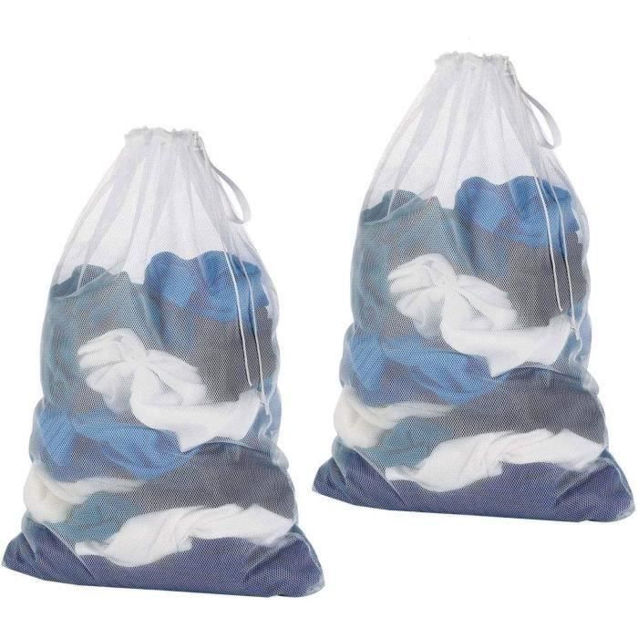 2 Filets à Linge XXL 60x90cm - Sacs Lavage Machine Pour Couettes, Manteaux, Rideaux - Fermeture éclair - Polyester Résistant