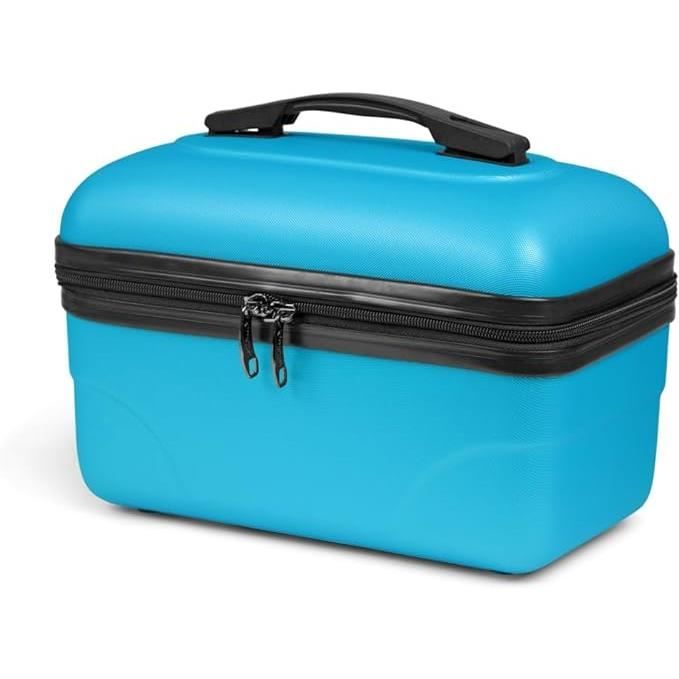 Vanity Rigide KINSTON – (ABS) - Bleu - Grande capacité L 30 x H 17 x P 18 cm