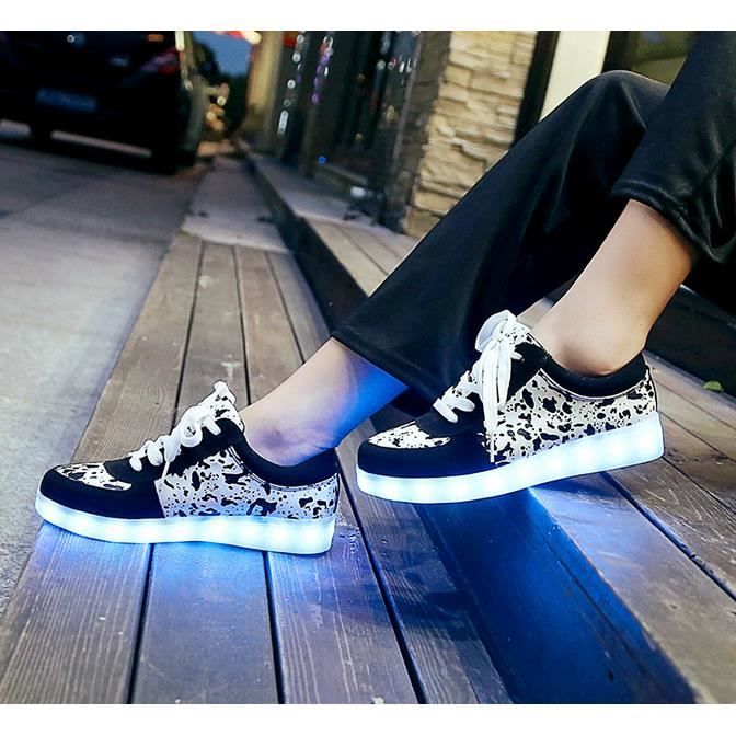 Baskets à LED Pour Femme Pointure 37 - Thème USA, Avec Chargeur USB - Occasion Très Bon état