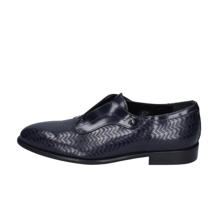 Mocassins Homme EVEET Bleu Cuir brillant Pointure EU 42