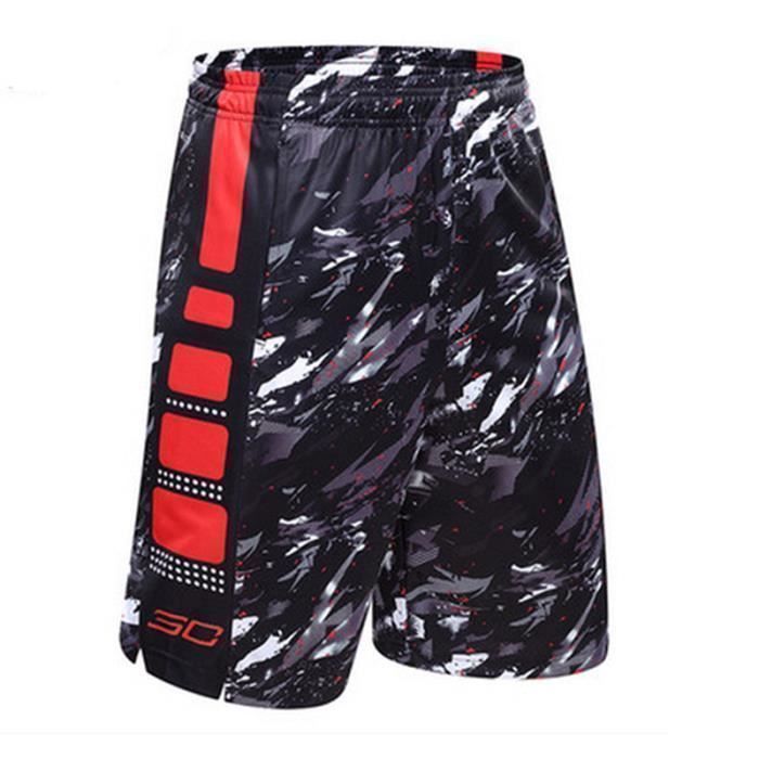 Short Homme Grand Taille Loose Fit Taille Élastiquée Short de Basket-ball Casual Sports Homme