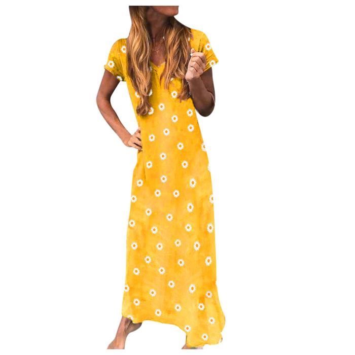 Robe sales motif marguerite