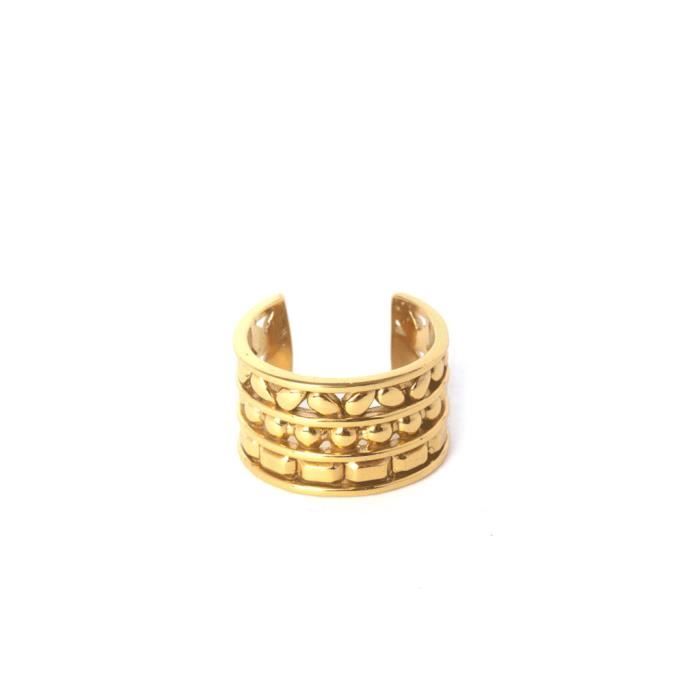 Bague Femme EMMA CHLOE TERRA Plaque or Large Ajustable or Achat Vente bague anneau Bague Femme EMMA CHLOE TERRA Plaque or Large Ajustable Femme Adulte Plaque or