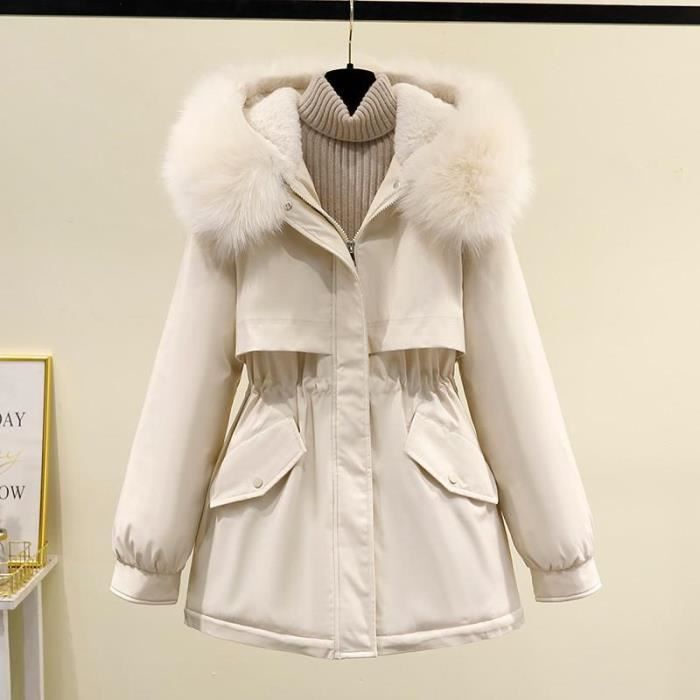 Veste Matelassée Femme Elara - Parka Court, Coupe Cintrée, Capuche Amovible, Idéale Automne-hiver