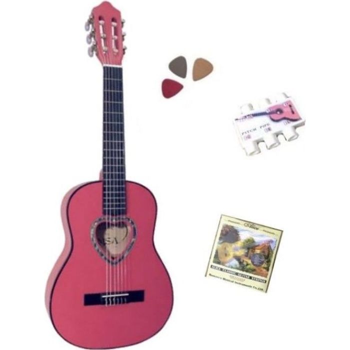 Accessoires Guitare Débutant Pack Guitare Classique 1/2 Pour Enfant 6-9 Ans - Bleu Avec 7 Accessoires Guitare 6-9 Ans - 1
