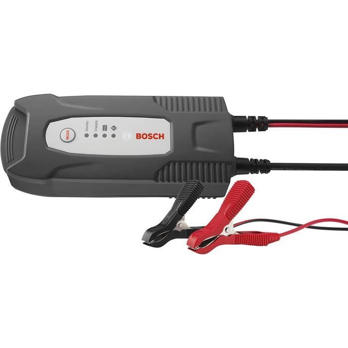 Bosch C1 - Chargeur de Batterie Intelligent et Automatique - 12V / 3,5A - pour Batteries Plomb-Acide, GEL et Start/Stop EFB, pour Mo